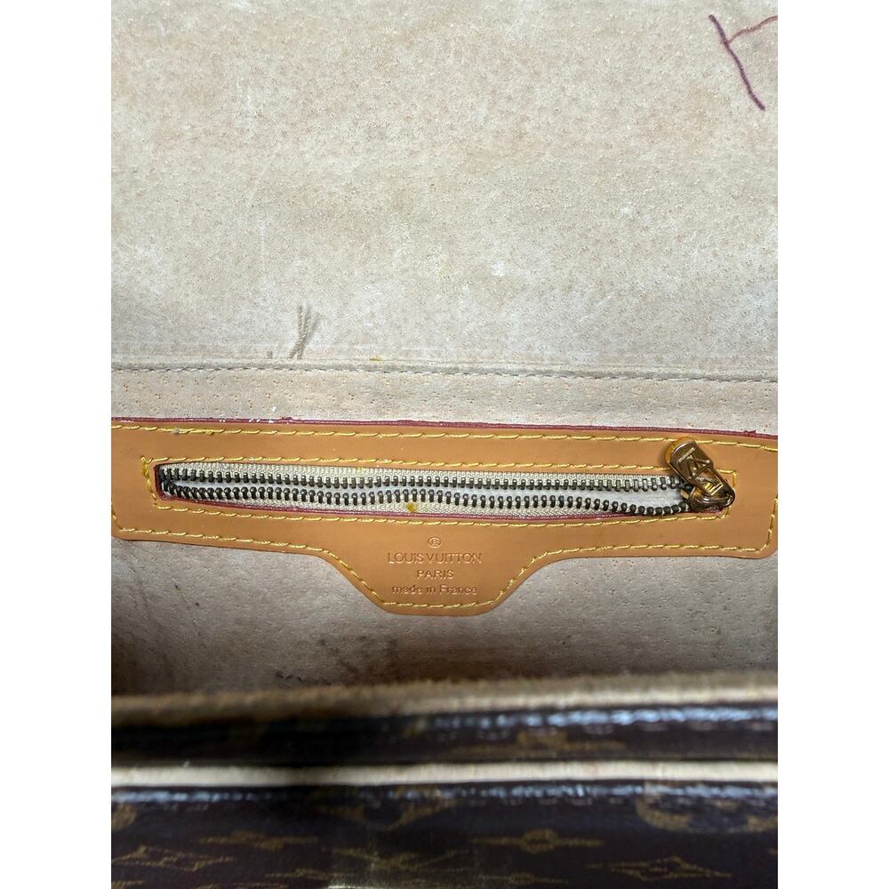 Louis Vuitton Monogram Monceau Top Handle Briefcase Bag Brown Vintage - Picture 4 of 5